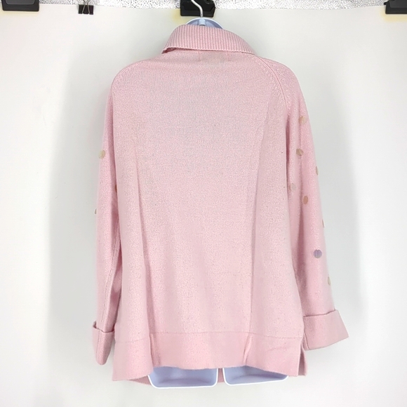 VTG Knitting Needles Lambswool Angora Pink Turtleneck Sweater L New With Tags - Picture 2 of 9